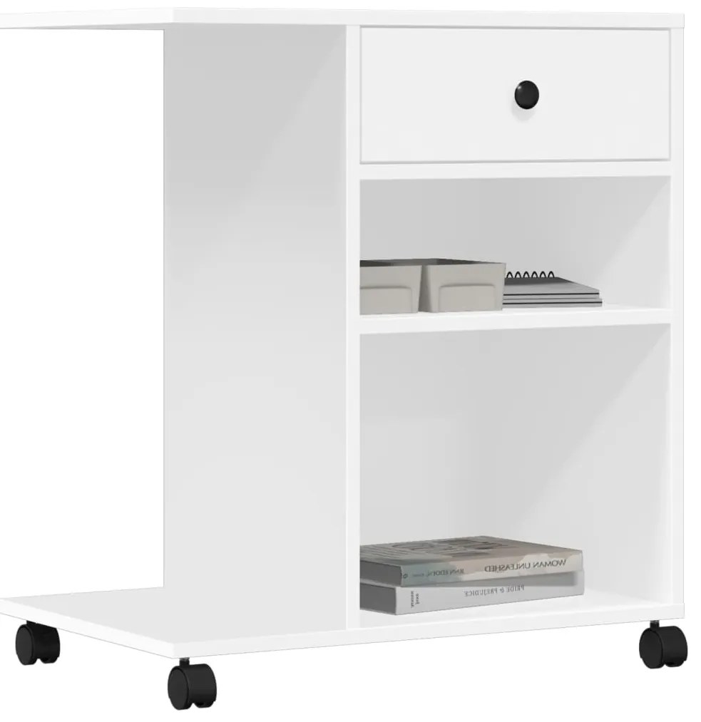 Suporte para impressora com rodas 60x40x68,5 cm branco
