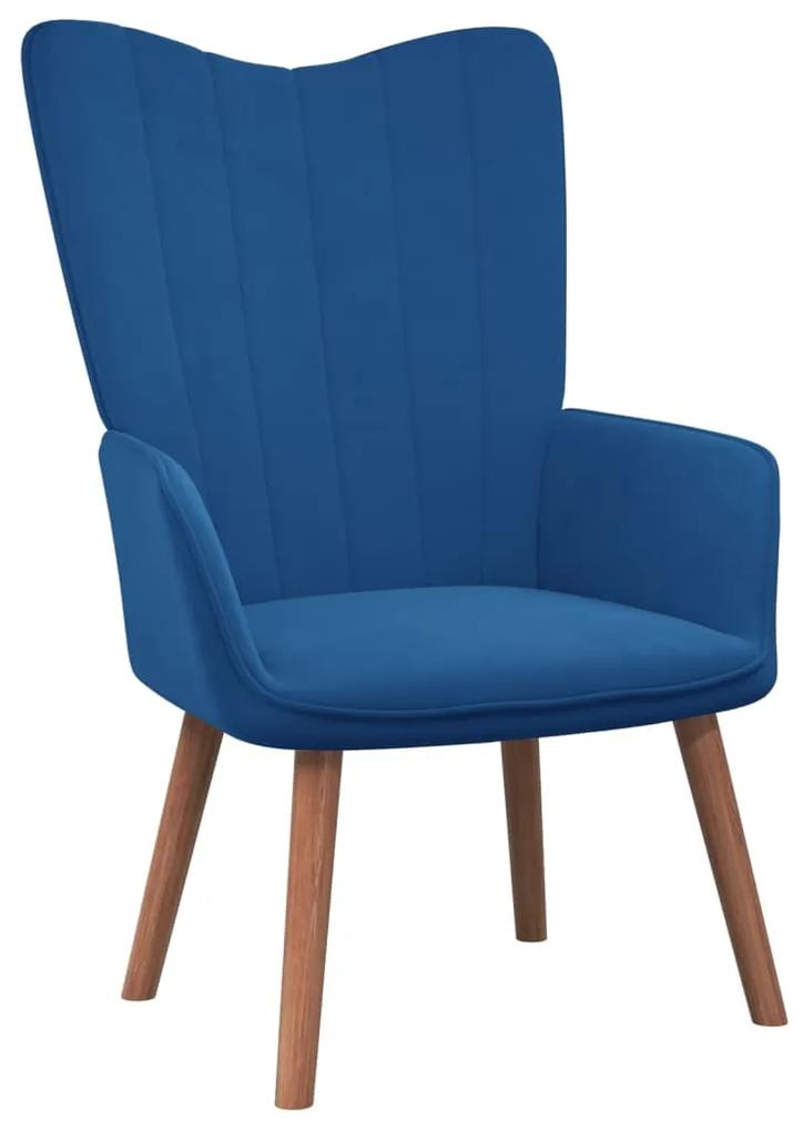 327665 vidaXL Cadeira de descanso veludo azul