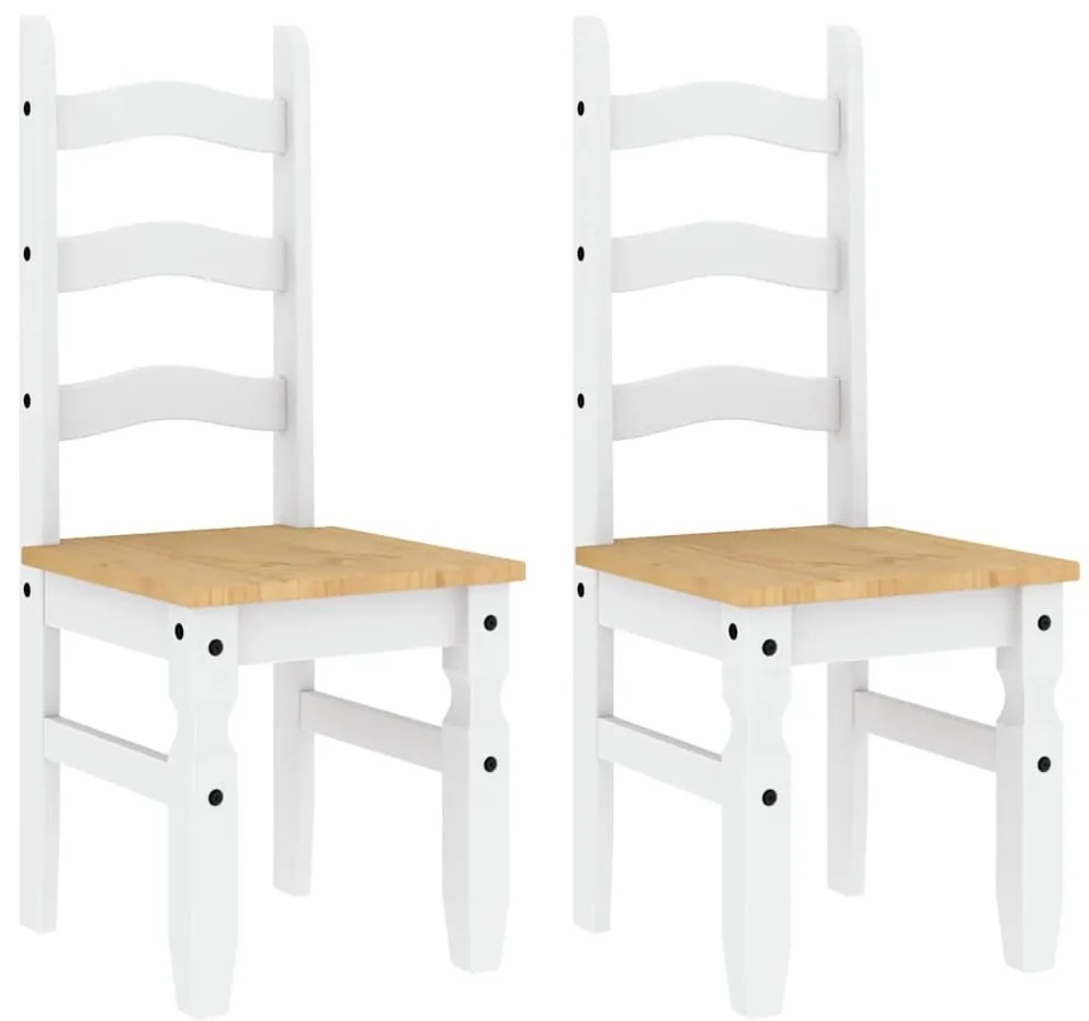 3 pcs conjunto de jantar Panama madeira pinho maciça branco