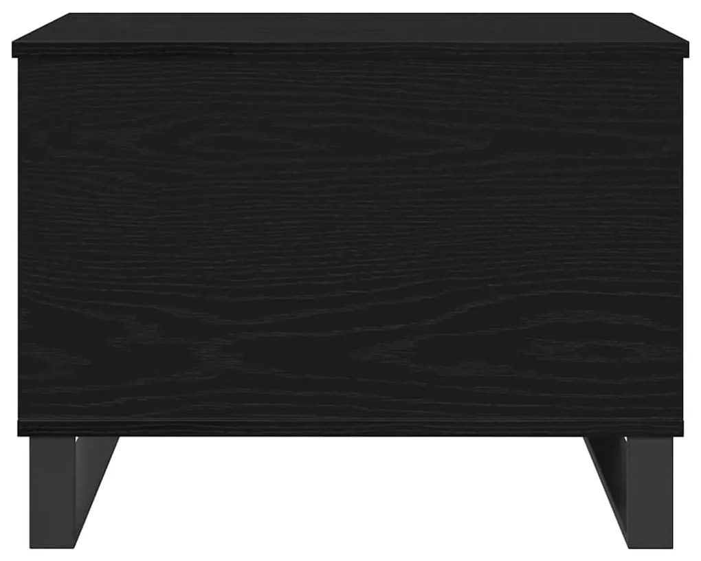 Mesa de Centro Lift Top Preto Carvalho 60x44,5x45 cm Madeira de Engenh