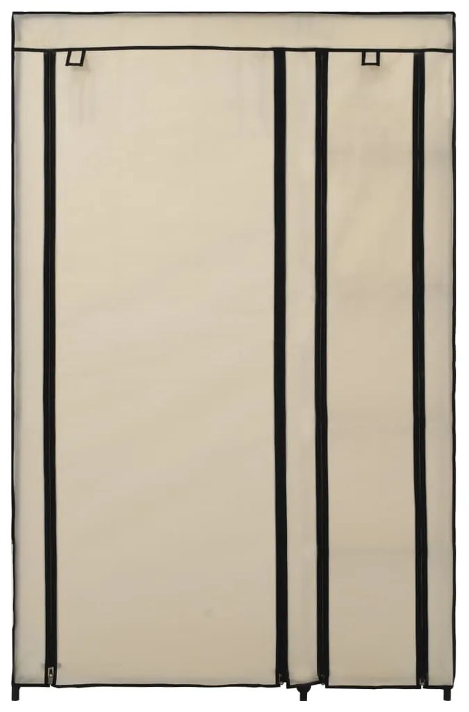 Roupeiros dobráveis 2 pcs 110x45x175 cm tecido cor creme