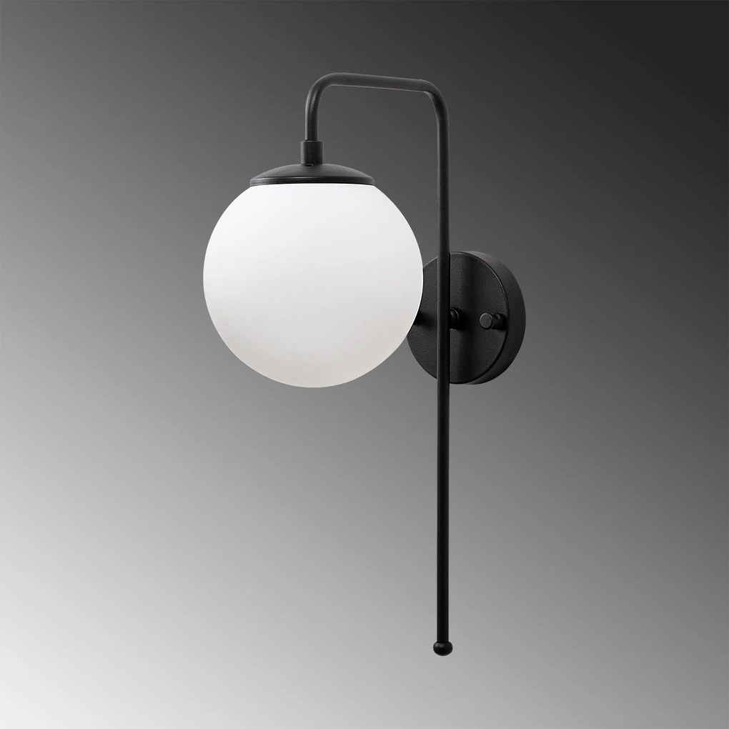 Aplique de Parede Viran – Preto e Branco – 15 x 28 x 43 cm