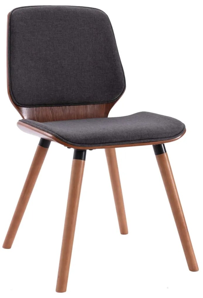 Cadeiras de jantar 2 pcs tecido cinzento