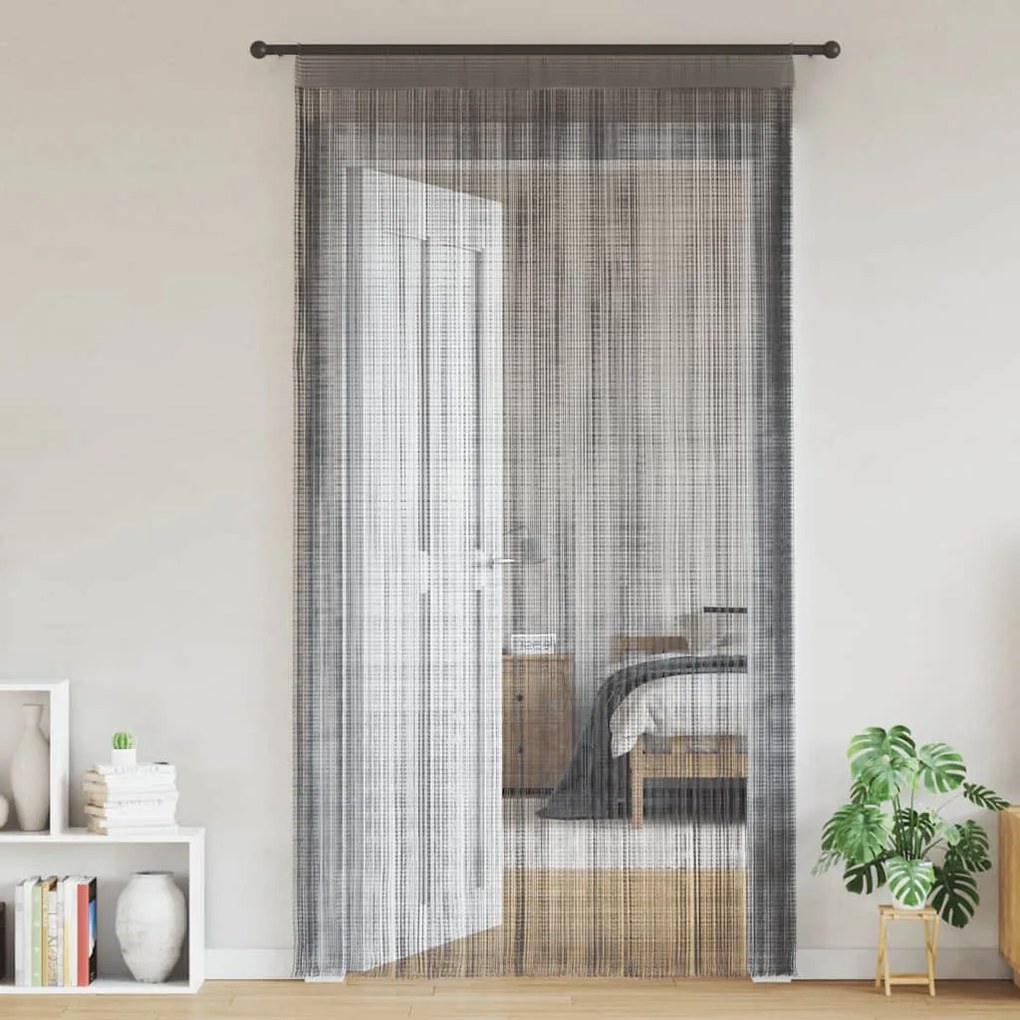 vidaXL Cortinas de corda 2 peças antracite 100x250 cm