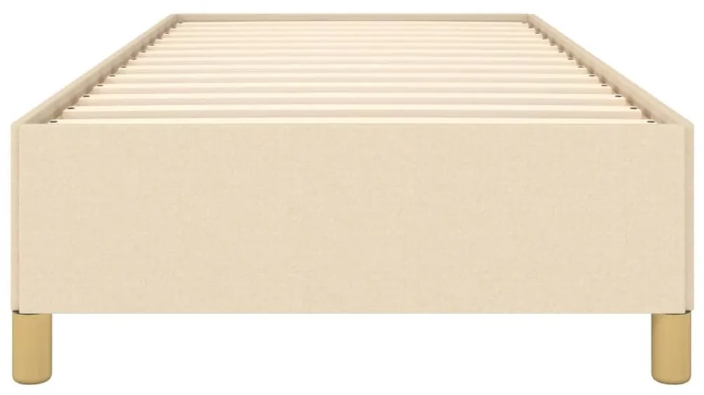Estrutura de cama sem colchão 90x200 cm tecido creme