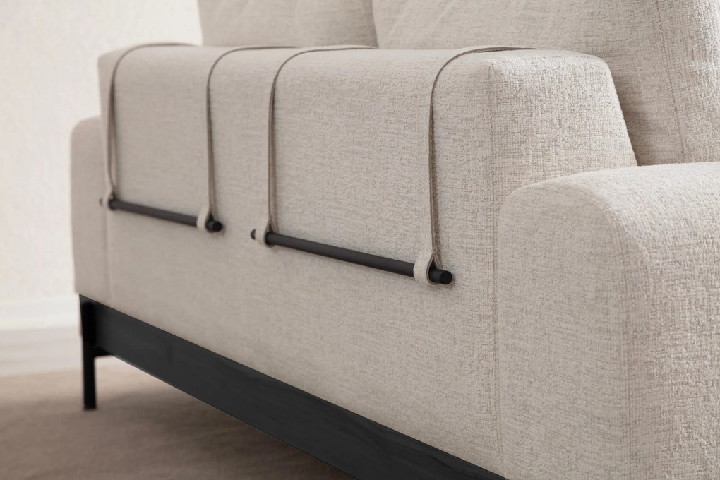 Sofá de 3 Lugares Eti – Branco – 220 cm x 98 cm x 78 cm