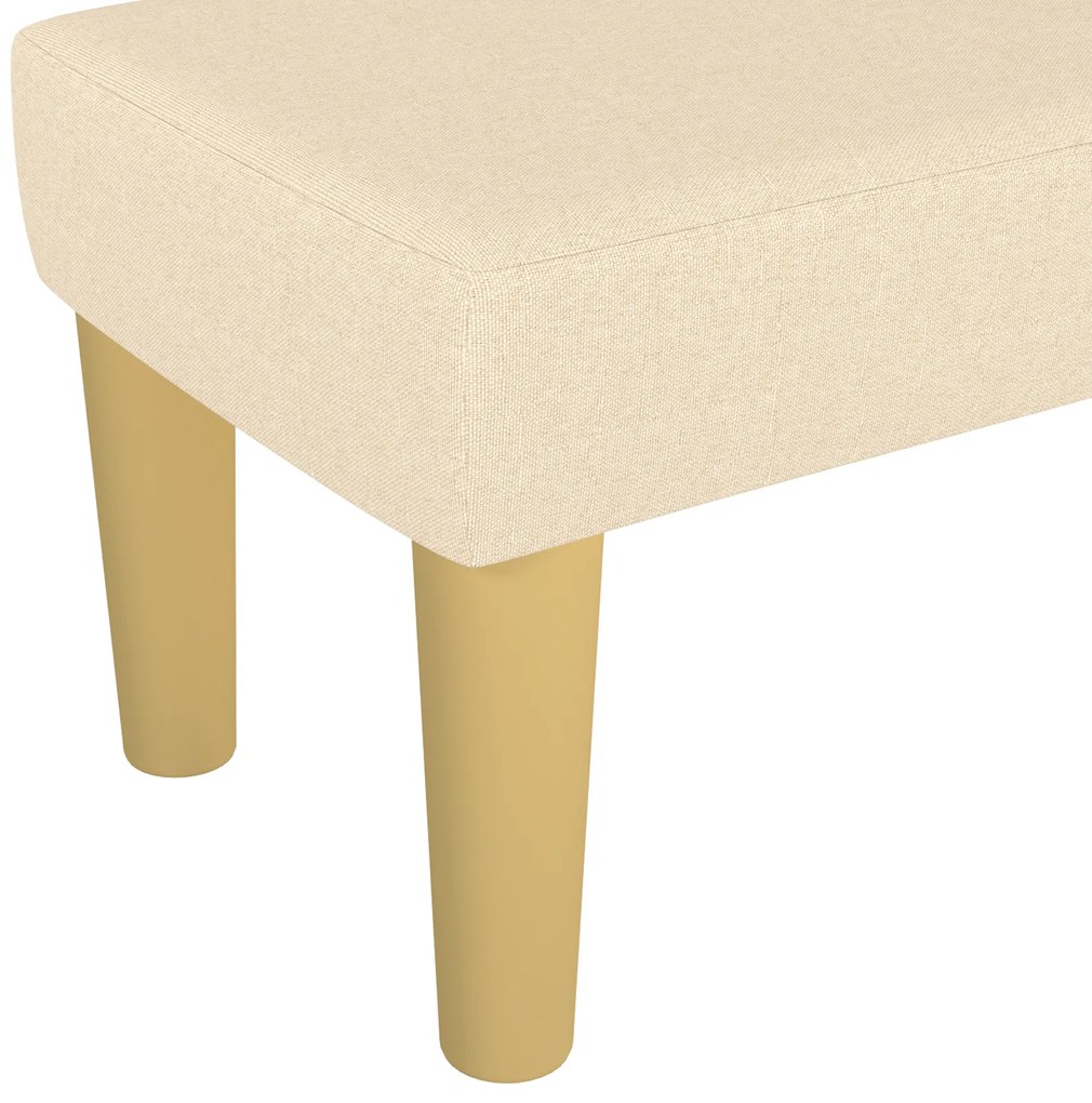 Banco Creme 100x30x30 cm em Tecido