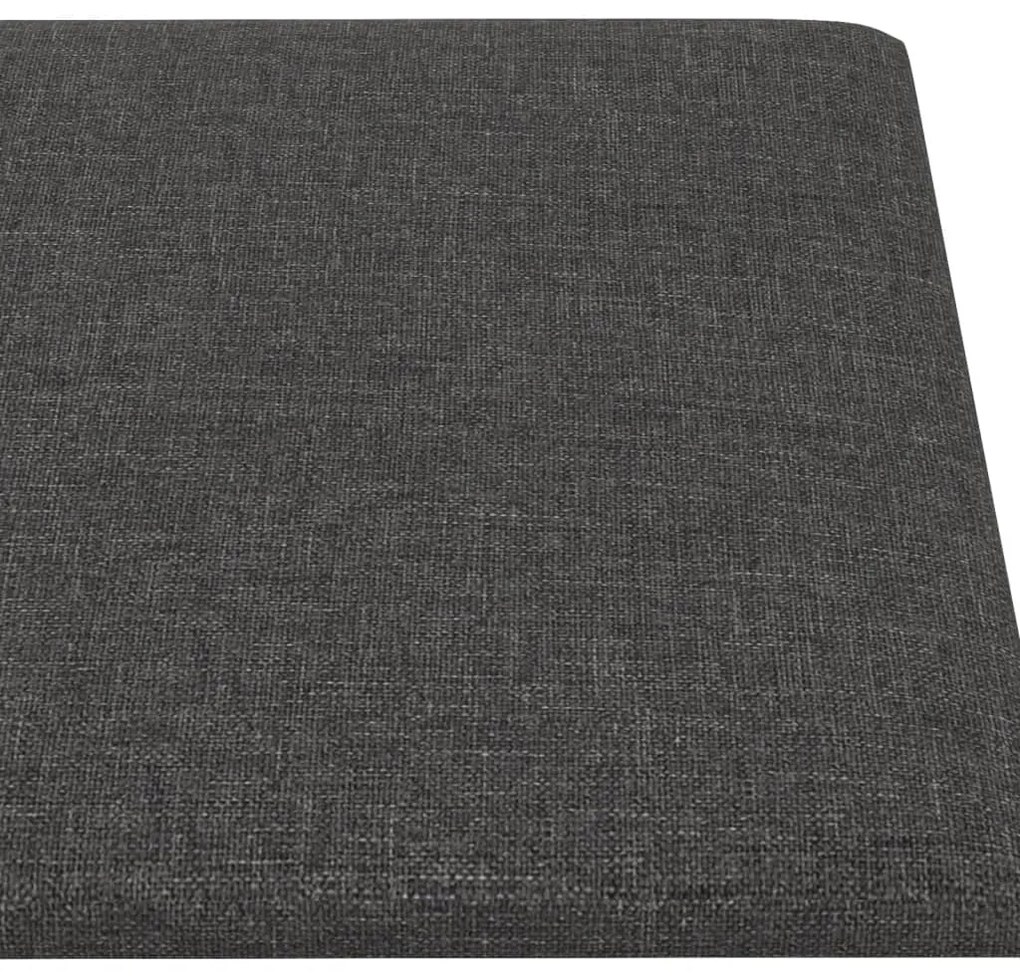 Painel de parede 12 pcs 90x30 cm tecido 3,24 m² cinza-escuro