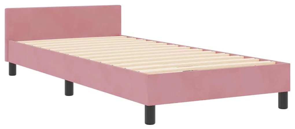 Cama de Veludo Rosa vidaXL 180x200 cm