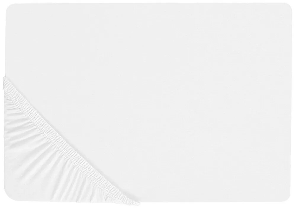 Lençol-capa em algodão branco 90 x 200 cm JANBU Beliani