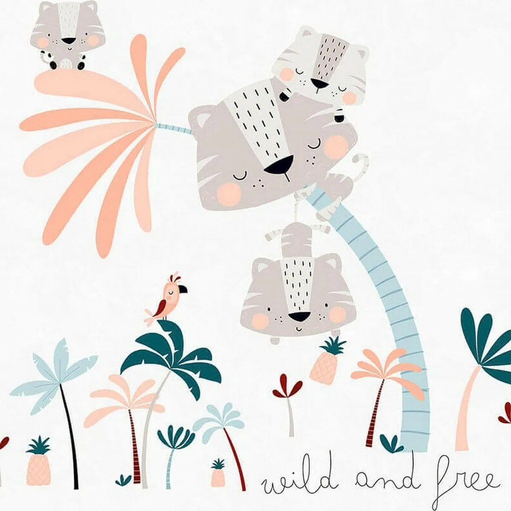 Capa de Edredão para Berço Cool Kids Wild And Free Reversível Berço de 80 (115 x 145 + 20 cm)