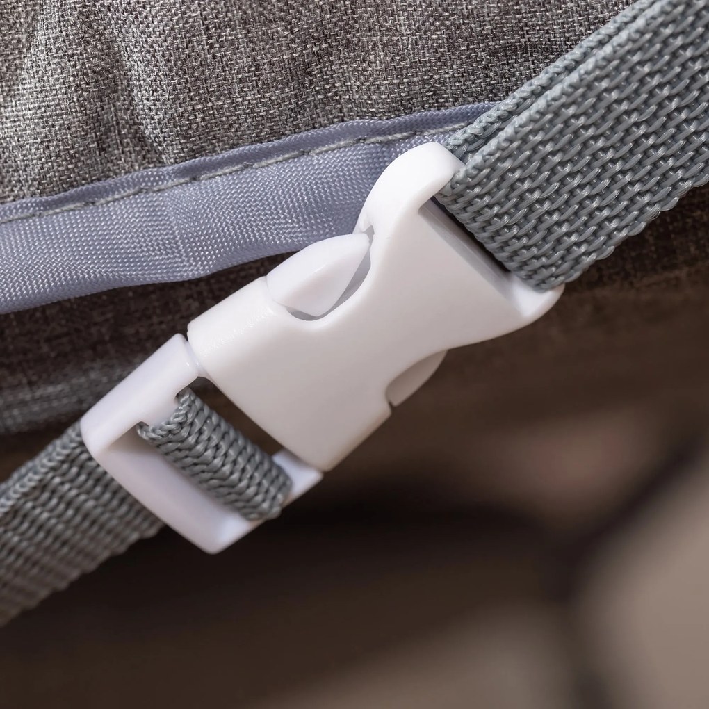 Berço de Bebé 2 em 1 Berço de Viagem Dobrável com Altura e Pés Ajustável em 5 Níveis Bolsa de Transporte até 9kg 6x50x83cm Cinza
