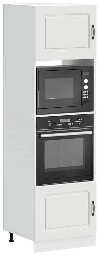 vidaXL Armários forno 2 pcs Lucca derivados de madeira branco