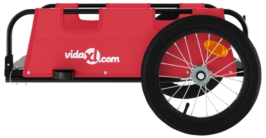 Reboque de bicicleta tecido oxford/ferro vermelho