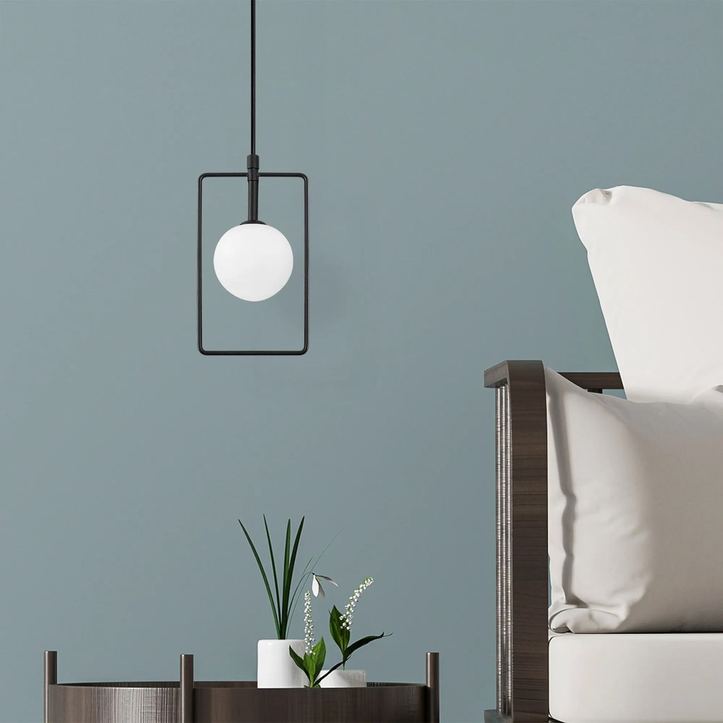Chandelier Geometri – Preto e Branco – 14 x 12 cm