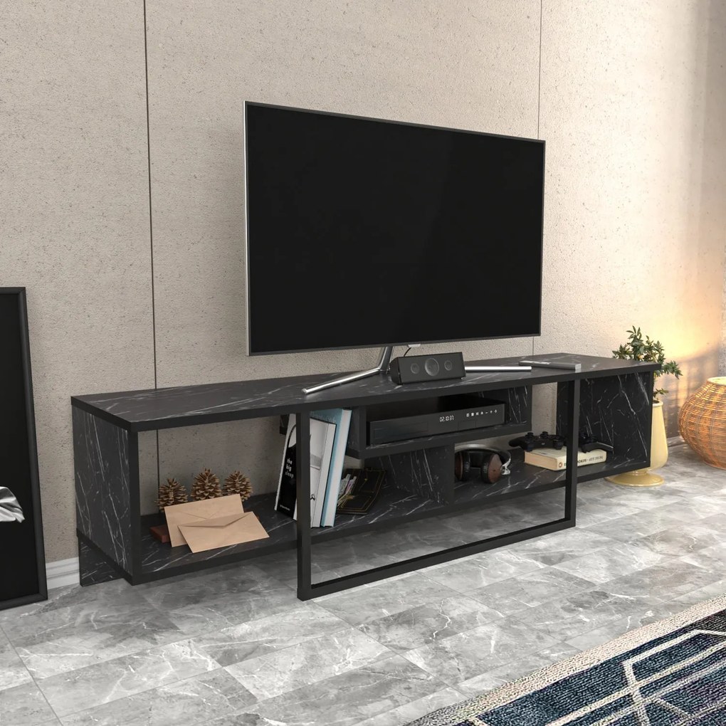 Móvel para TV Asal – Preto – 150x35,2x40 cm