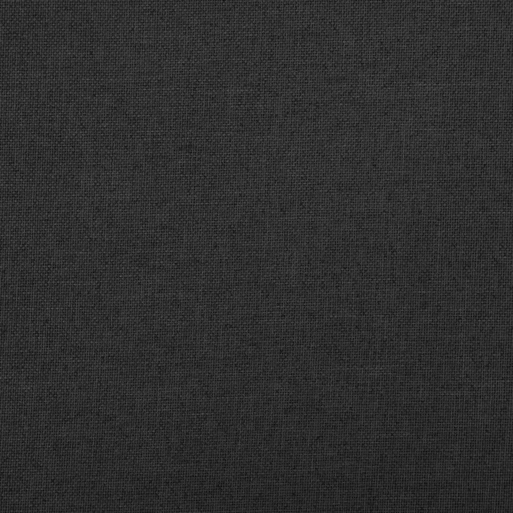 Banco de arrumação dobrável 76x38x38 cm linho falso preto