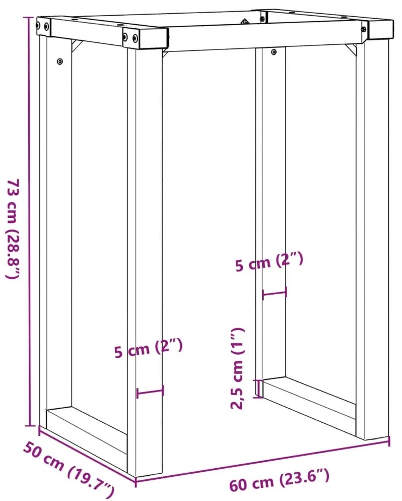 Pernas para mesa de jantar estrutura em O aço