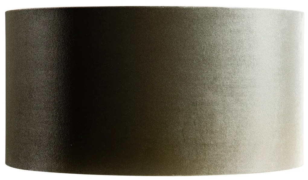 Abajur de Veludo Verde com Interior Dourado 50/50/25