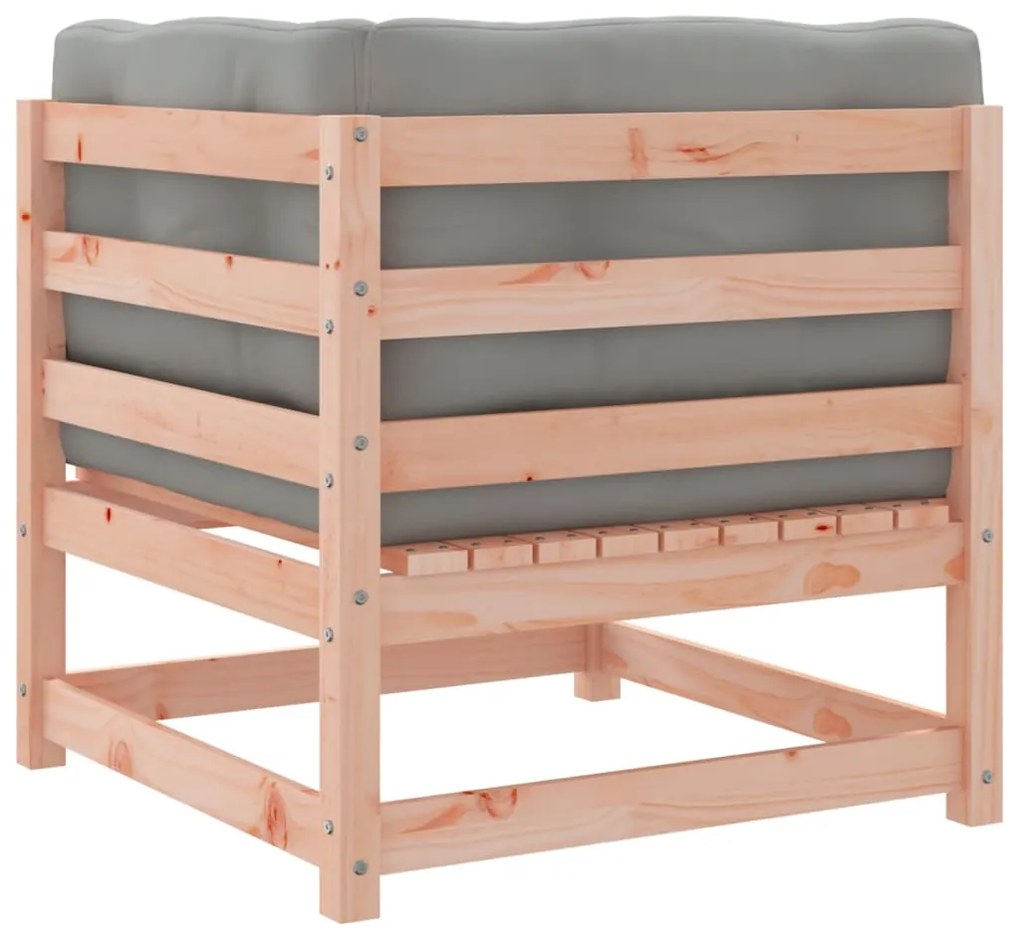 8 pcs conj. sofás jardim c/ almofadões madeira abeto-de-douglas