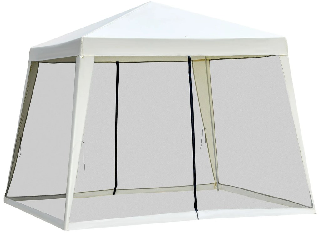 Tenda de Jardim 3x3m Tenda com 4 Partes Laterais Rede Mosquiteira com