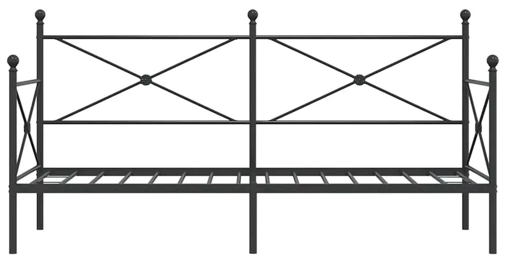 Cama de Dia sem Colchão 80x200 cm aço preto