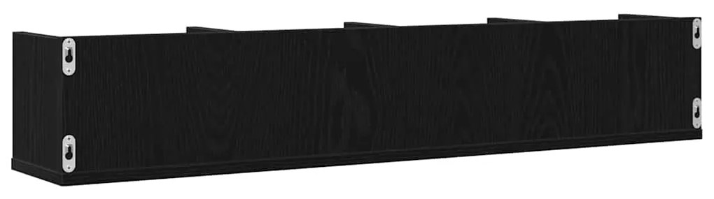 Estante de CD vidaXL Carvalho Preto 100x18x18 cm Madeira de Engenharia