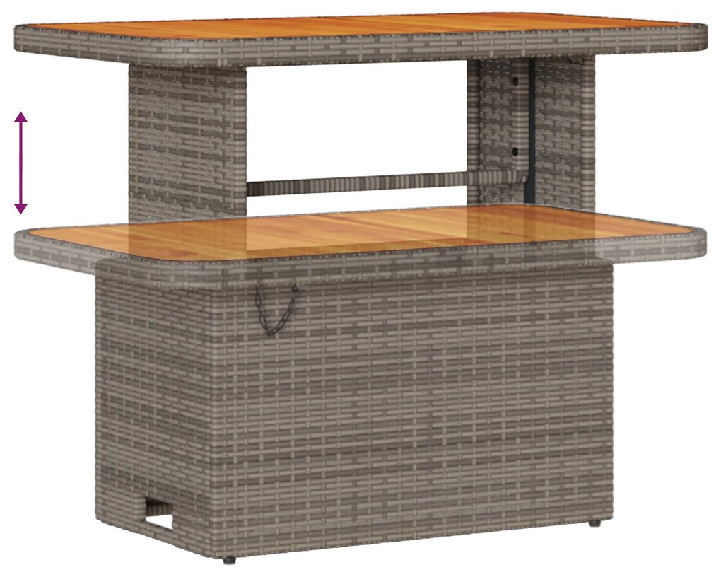 Conjunto de Sofá de Jardim vidaXL 8 Peças com Almofadas Cinza Rattan d