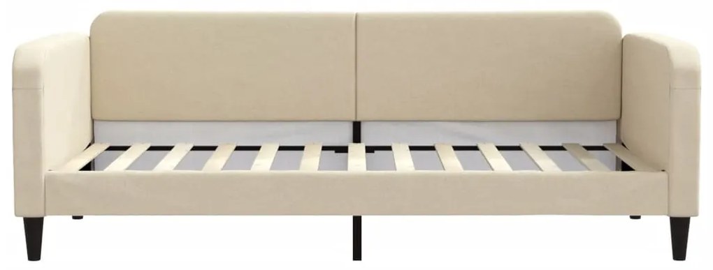 Sofá-cama 90x200 cm tecido cor creme