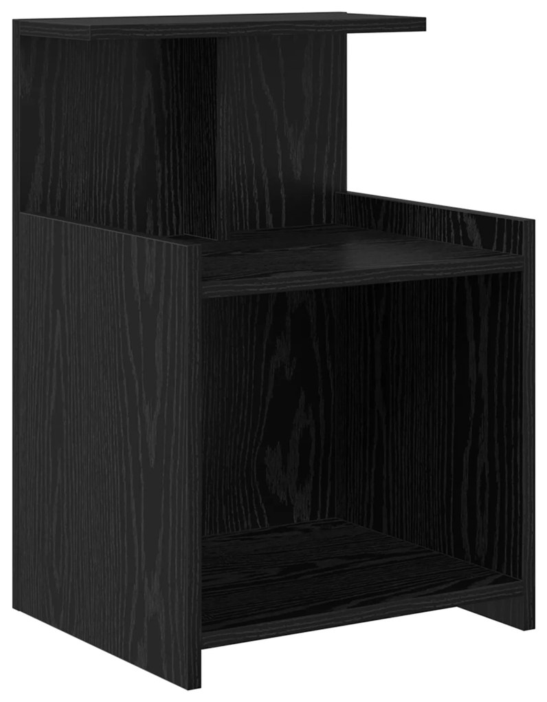Cômodas de Cama 2 pcs Carvalho Preto 40x35x60 cm Madeira Engenheirada