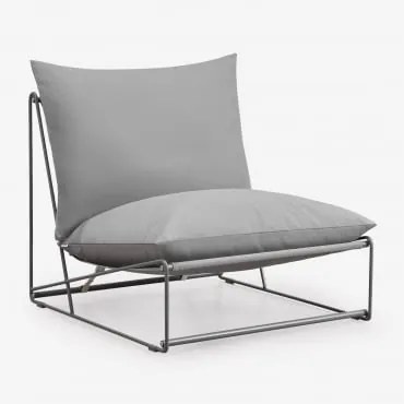 Módulo Central Para Sofá Modular De Jardim Amaro Cinza - Sklum