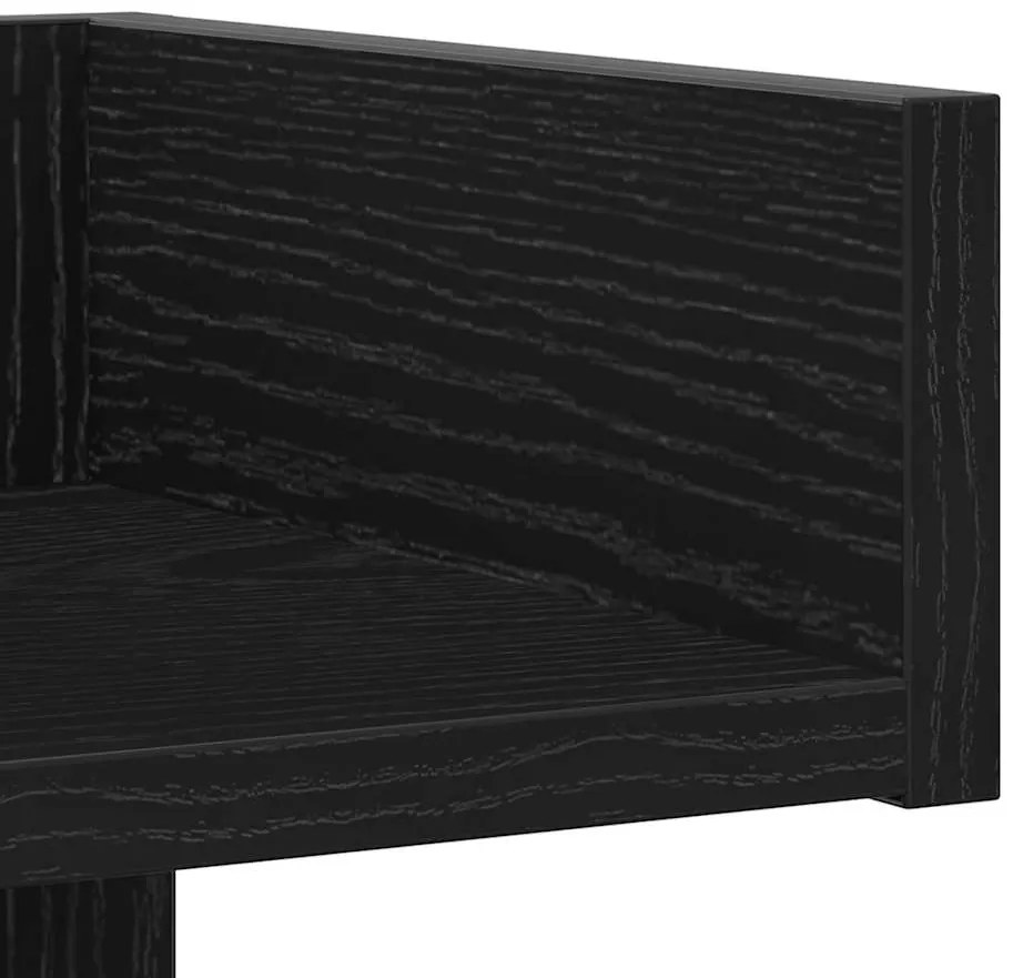 Estante de Livros vidaXL Preta em Carvalho 86x25,5x140 cm em Madeira d