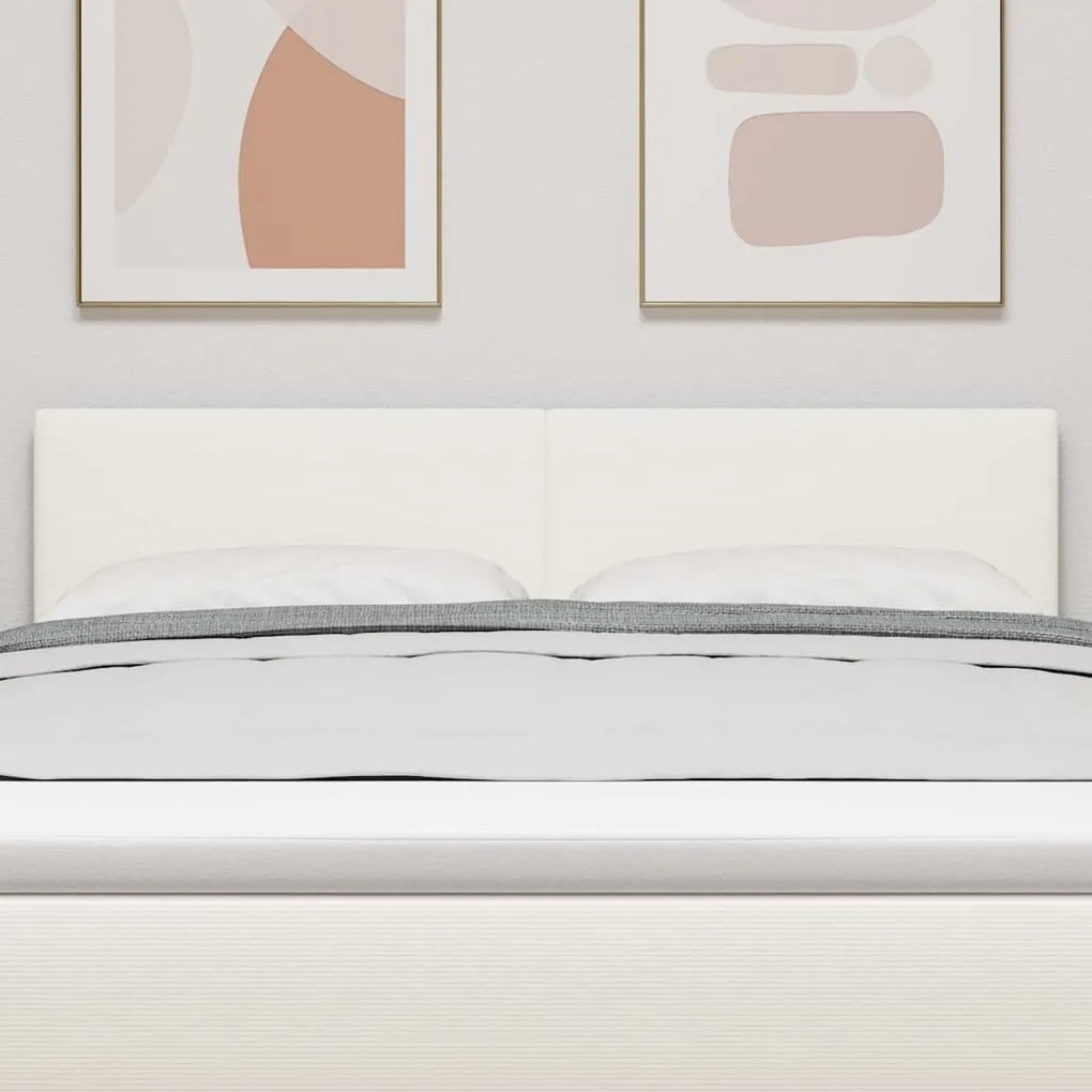 Cabeceira vidaXL Design Simples Creme 160 cm Tecido de Veludo Cotelê