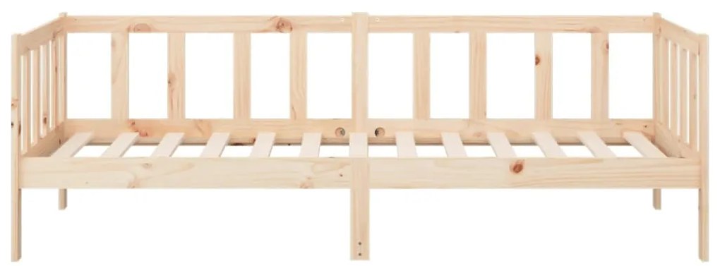 Sofá-cama sem colchão 90x190 cm madeira de pinho maciça