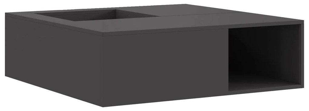 Fogueira vidaXL com armazenamento de toras Preto 100x100x30 cm Aço