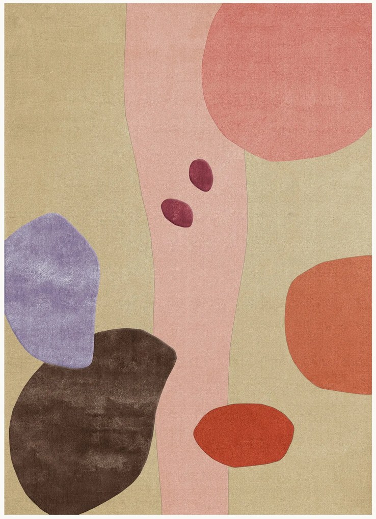 Tapete em lã artesanal de pelo comprido Secret Garden