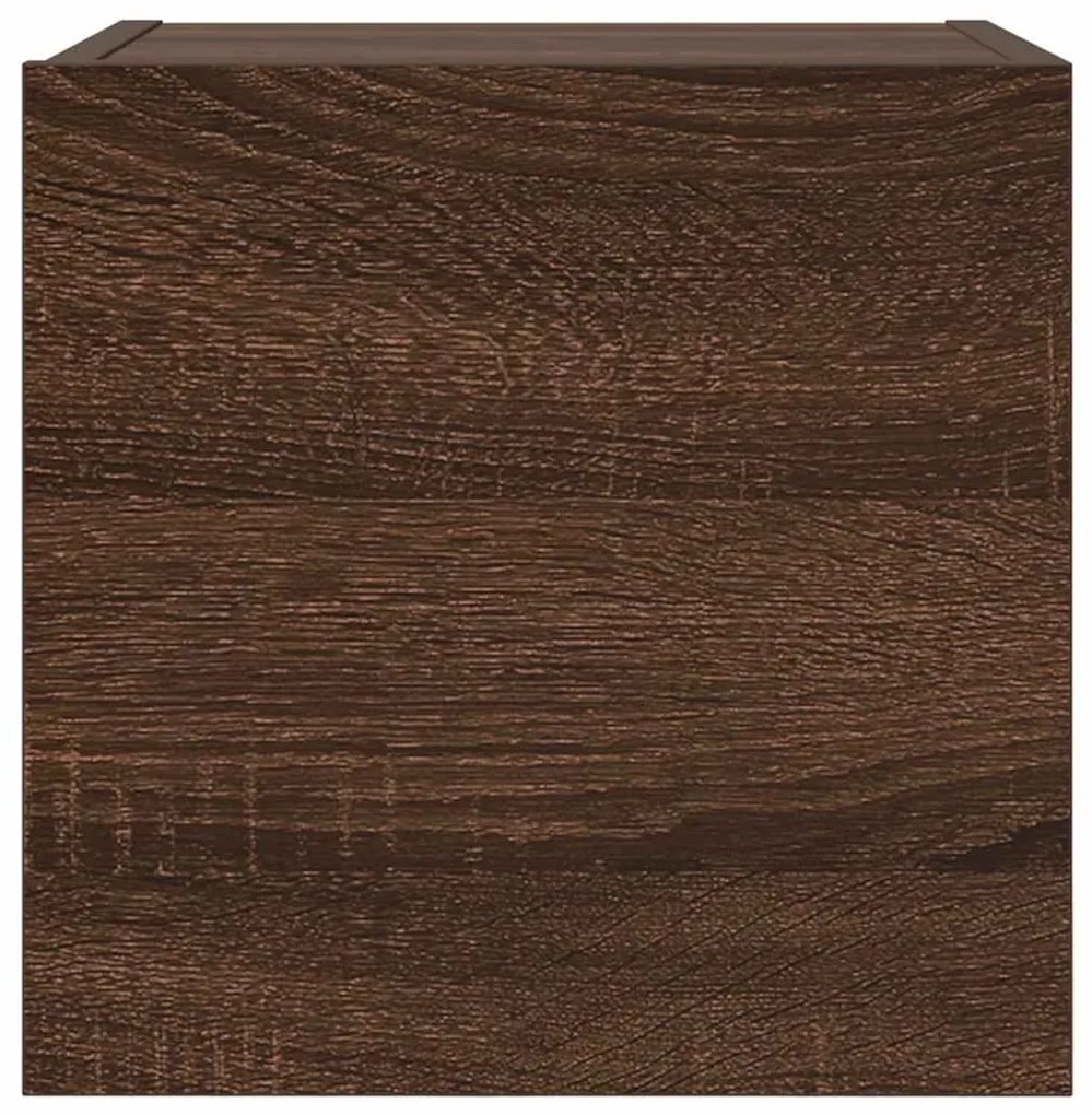 Móveis de TV de parede 4pcs 30,5x30x30 cm cor carvalho castanho