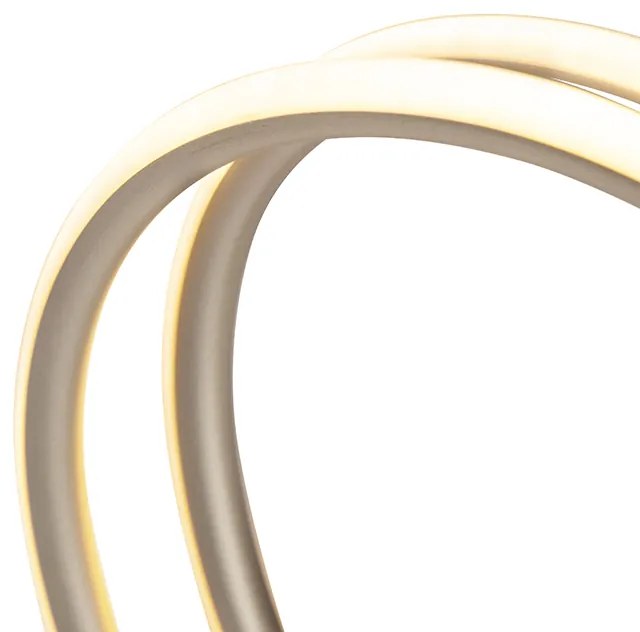 Candeeiro de teto design aço com LED regulável em 3 níveis - Rowan