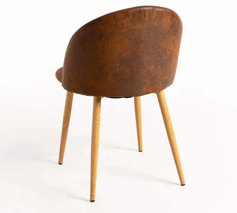 Pack 4 Cadeiras Vint Couro Sintético - Marrom Vintage