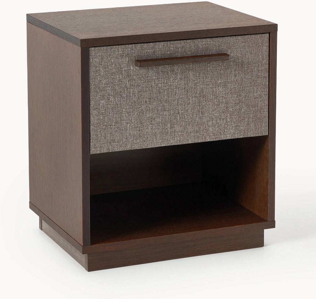 Mesa de cabeceira em madeira com frente estofada Wisp