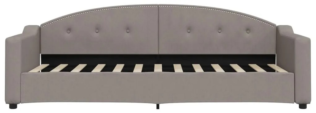 Sofá-cama 80x200 cm tecido cinzento-acastanhado