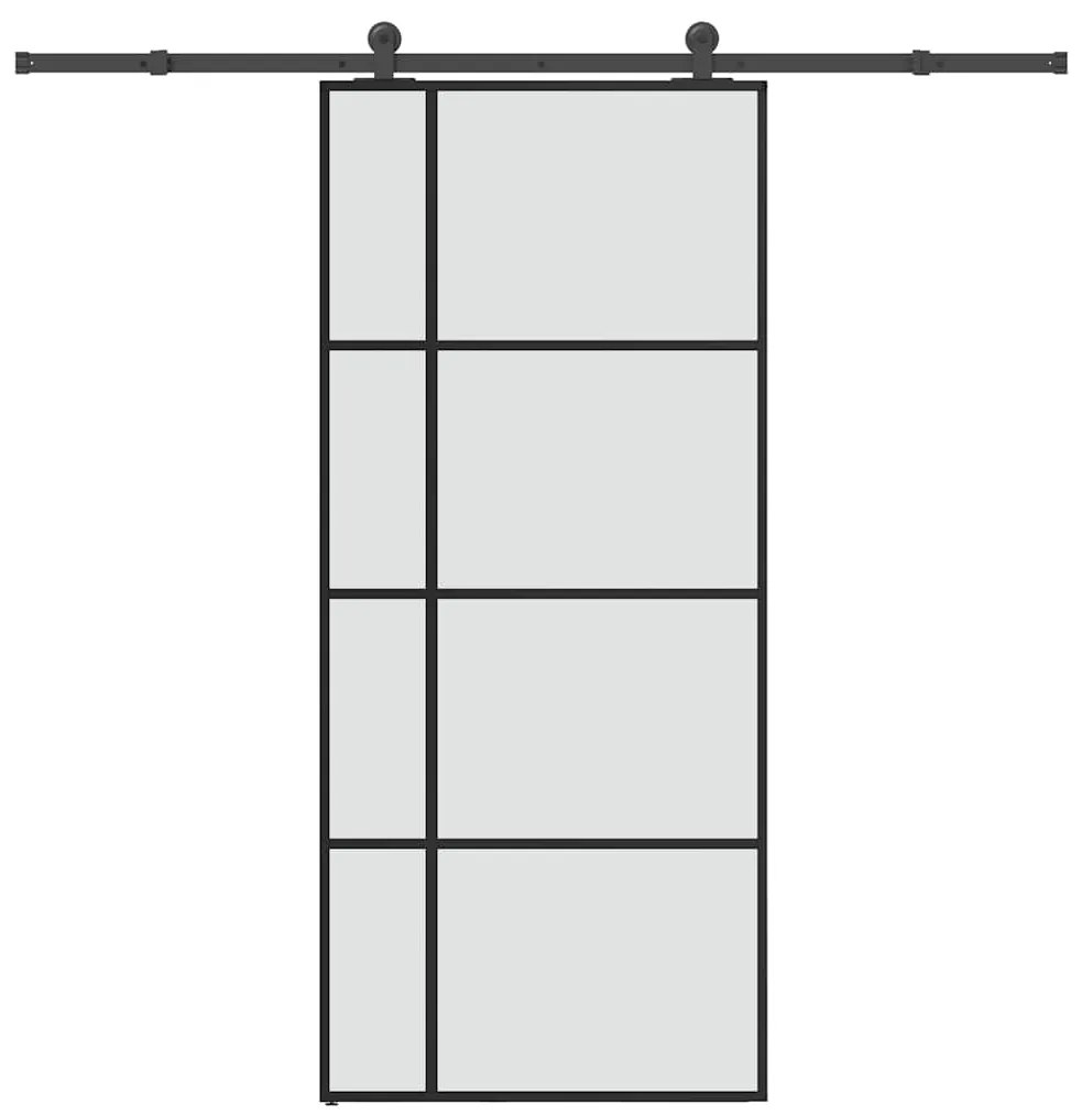 Porta deslizante c/ conj. ferragens 90x205cm vidro ESG/alumínio