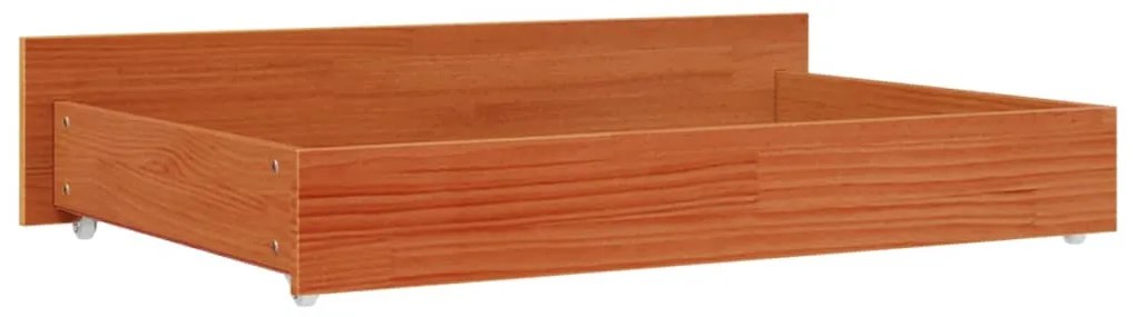 Gavetas para cama 4 pcs madeira de pinho maciça castanho mel