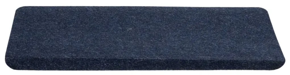 Tapetes de escada autoadesivos 15 pcs 65x24,5x3,5 cm azul