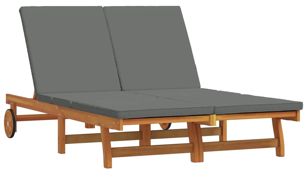 vidaXL Espreguiçadeira 2-pessoa Castanho 63 x 199 x 85 cm