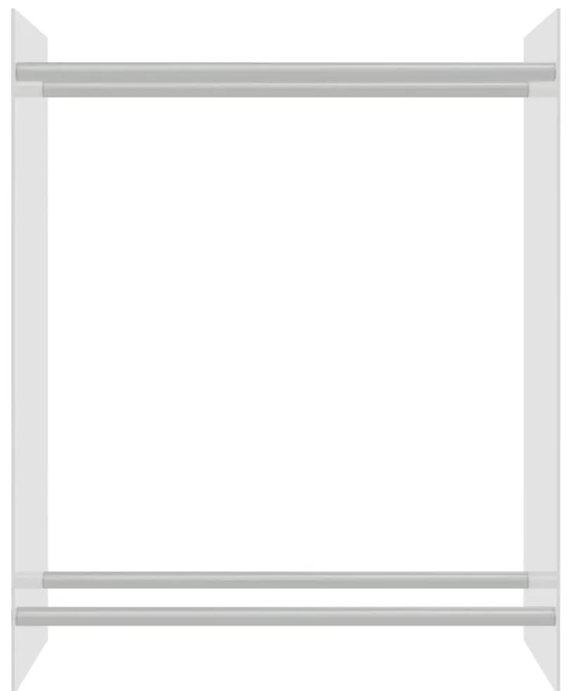 Suporte para lenha 80x35x100 cm vidro temperado transparente