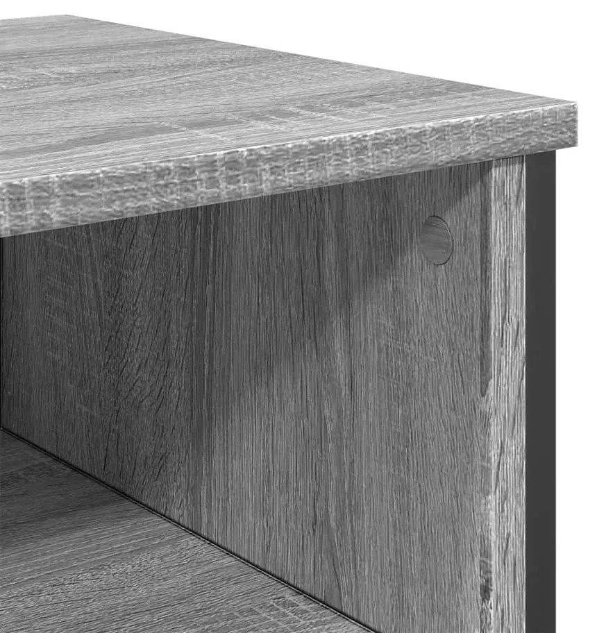 Mesa consola 100x35x74,5 cm derivados madeira cinzento sonoma