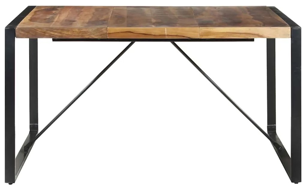 Mesa de jantar 140x140x75 cm madeira maciça