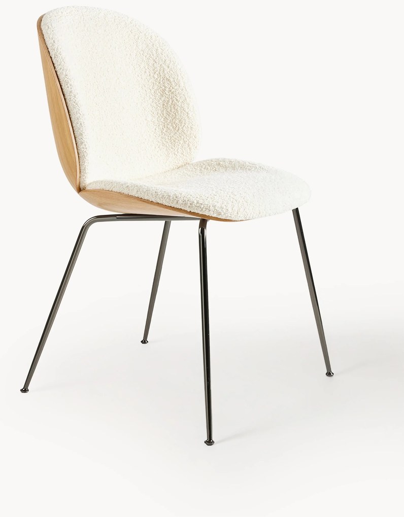 Cadeira estofada em bouclé Beetle