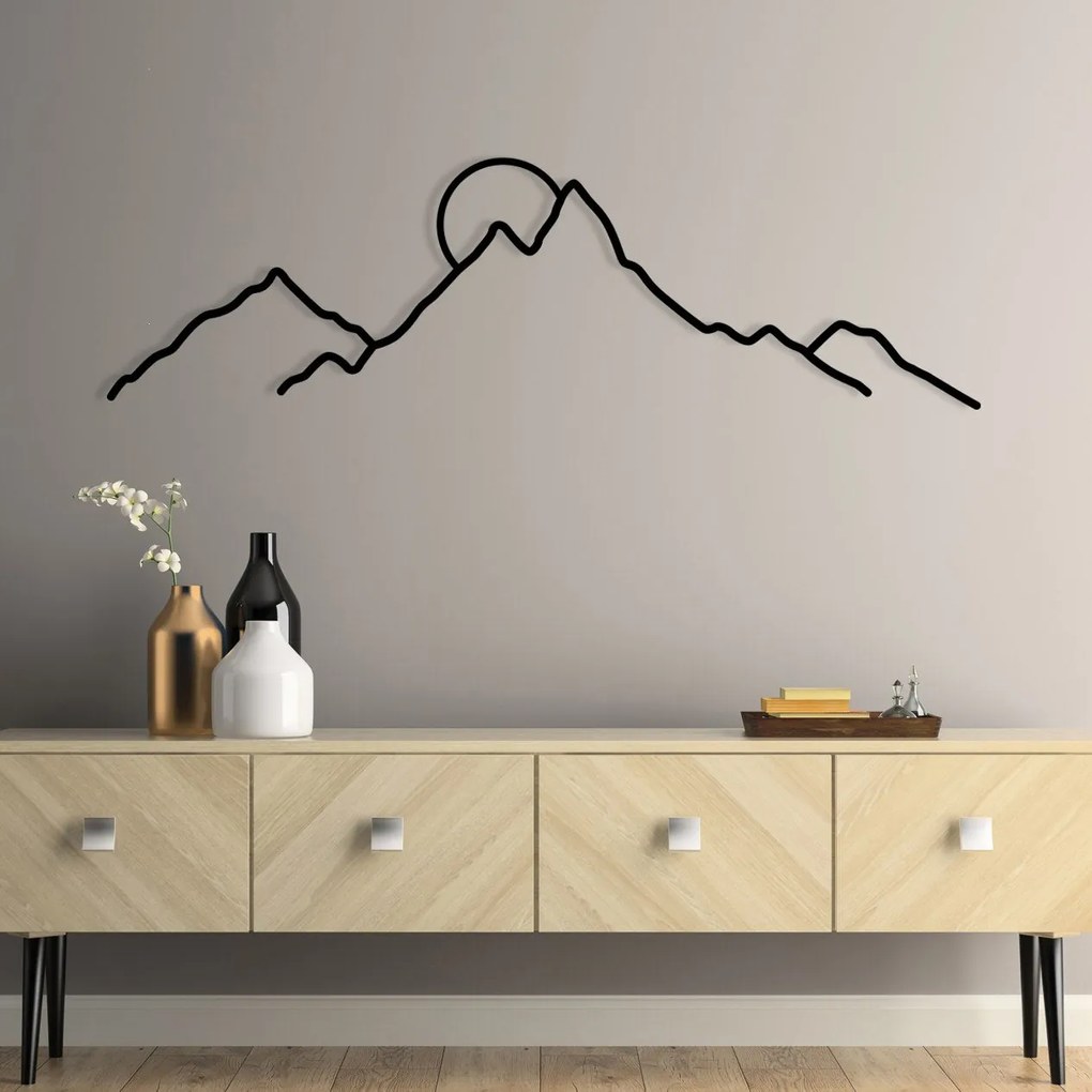 Acessório Decorativo de Parede Ayers – Preto – 100 x 29 cm